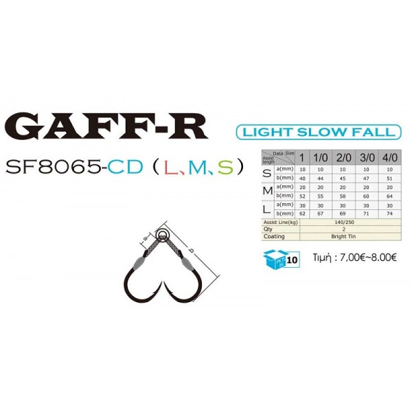 BKK GAFF-R LIGHT SLOW FALL SF8065 CD SHORT