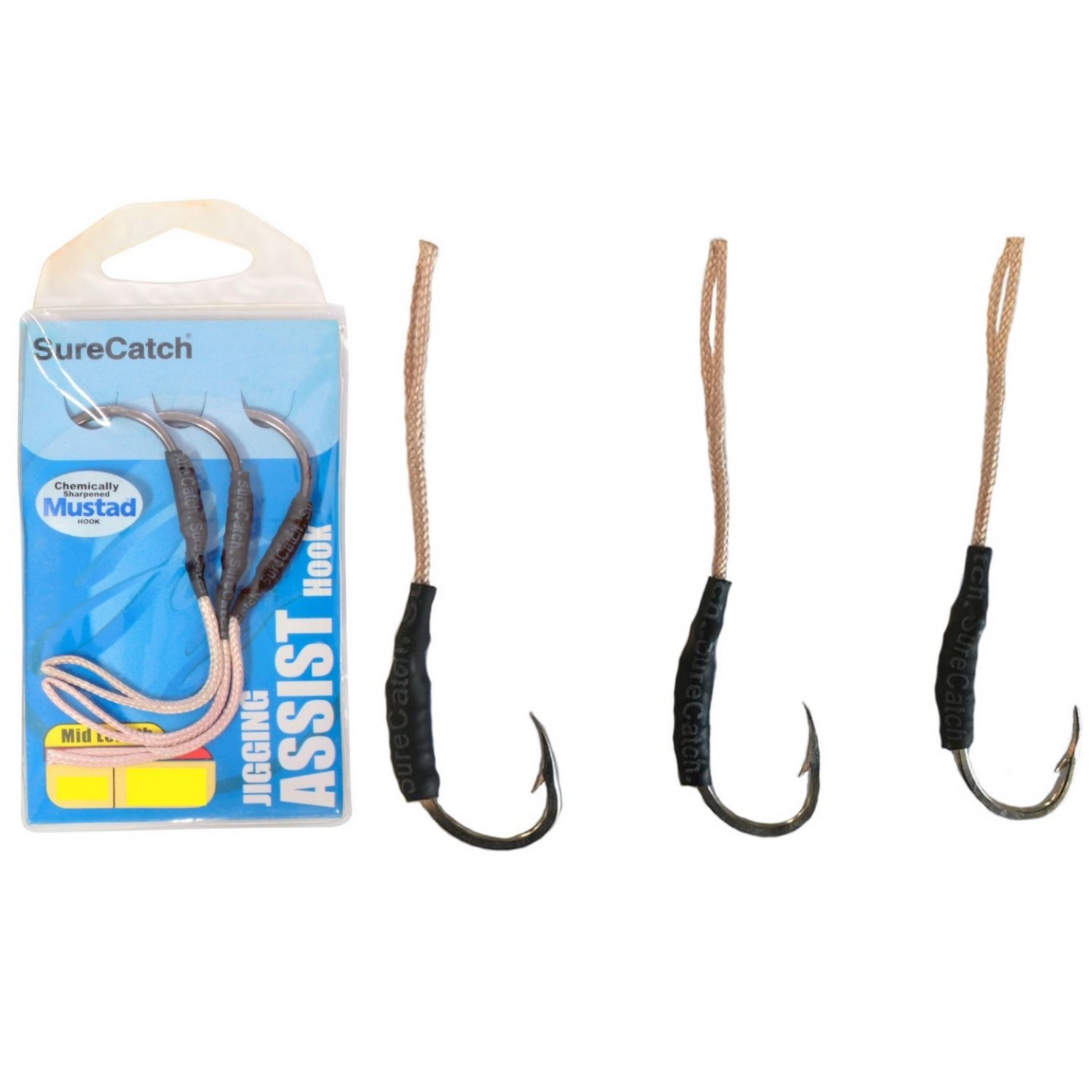 Surecatch Mid Length Jigging Assist Hooks