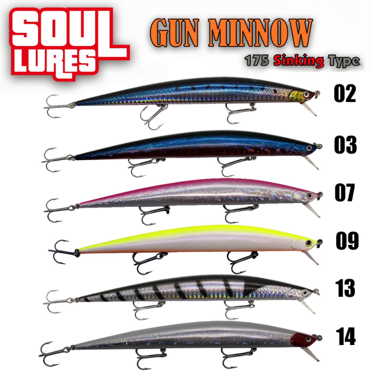 SOUL LURES GUN MINNOW 175
